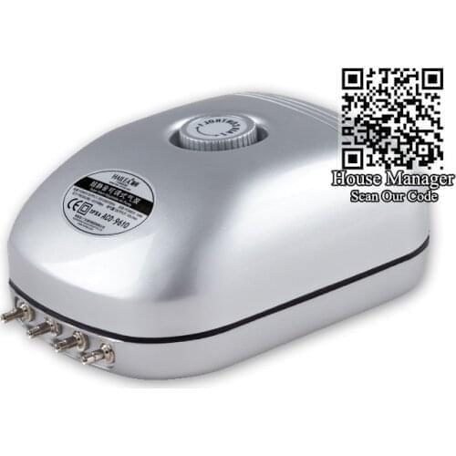 Aquarium Air Pump fish tank Oxygen Pump, Air Compressor Adjustable for Fish coral reef Aquatic, pump with air stone Accessories