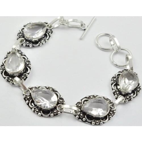 White Topas Bracelet , 20.5 cm, B2374