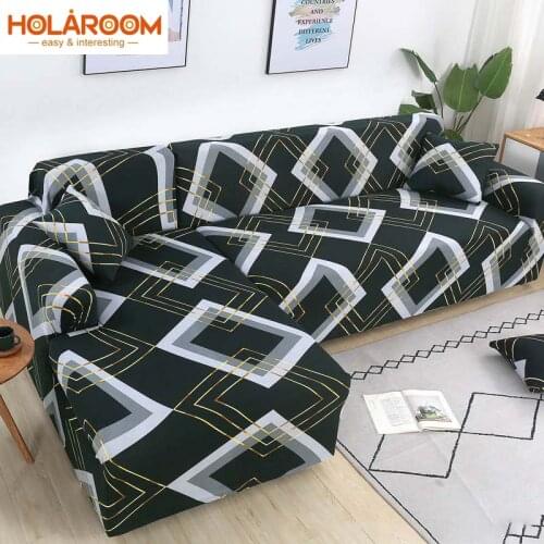 Sofa Cover Geometric Couch Cover Elastic Sofa Cover for Living Room Pets Corner L Shaped Chaise Christmas Sofa Slipcover 1PC