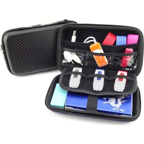 Portable USB Hard Drive Disk Carry Case Cable Earphone Phone Storage Pouch Bag