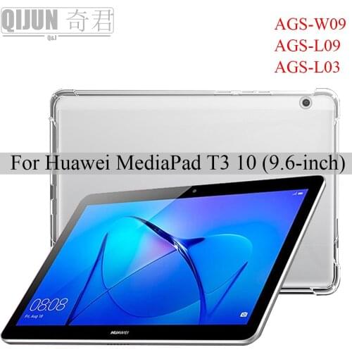 Tablet case for Huawei MediaPad T3 10 9.6" Airbag cover Transparent protection for capa bag TPU card AGS-W09 AGS-L09 AGS-L03
