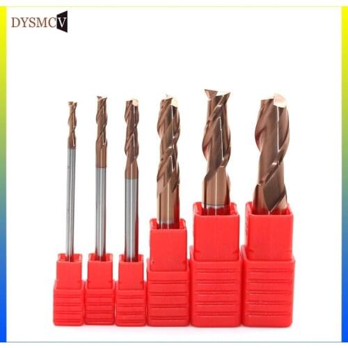 HRC60 3mm 4mm 5mm 6mm 8mm 10mm 12mm Carbide Milling Cutter 2 Slot Hard Alloy THIAIN Coating Side Milling Chisel Face Milling Hig