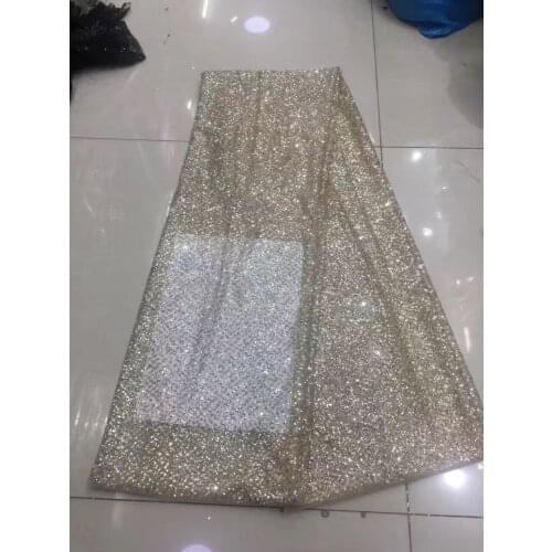 Hot Tulle French Embroidered Mesh Lace Fabric SYJ-32721 with glitter African Lace Fabric High Quality