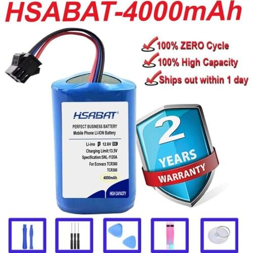 Top Brand 100% New 4000mAh Battery for Ecovacs TCR360 D36A/B/C/E DA611 DB35 DA60 in stock