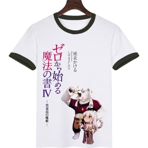 New Anime Starting the Magical Book from Zero cosplay T-shirt Grimoire of Zero men T Shirt cotton Short Sleeve Tops Tee