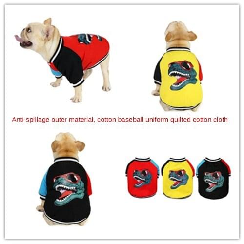 Dog Clothes,winter Clothes, Bulldog, Pug, Fat Dog, Thick Coat, French Cow, Pet Baseball Uniform, Three-layer Warm Cotton Clothes