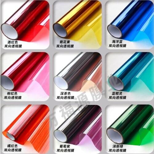 50cm wide Red glass PET film window film stained glass architectural decorative film free shipping