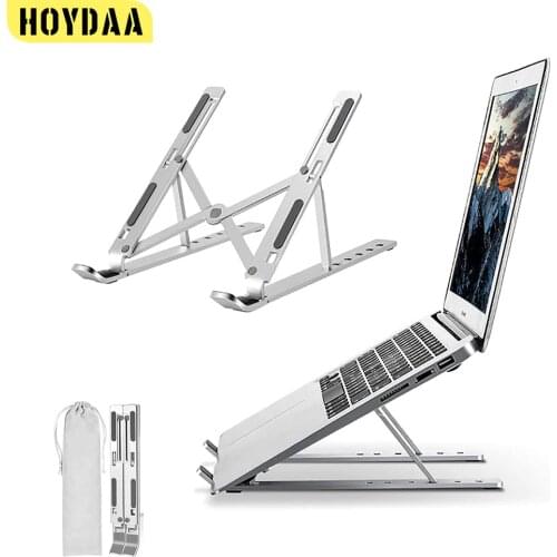 Adjustable Laptop Stand Aluminum For Macbook Computer PC Tablet Holder Portable Foldable Notebook Stand Base Cooling Pad