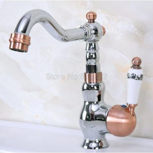 Polished Chrome Kitchen Faucets Water Tap Swivel Spout Sink Basin Faucet Vessel Vanity Lavatory Faucets Mixer tnf912