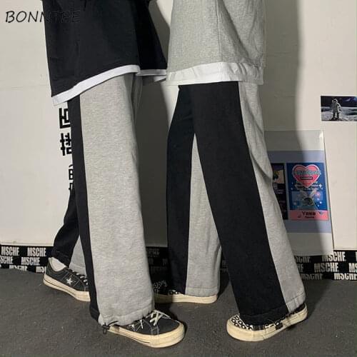 Casual Pants Women Streetwear Autumn Thicker Patchwork Ulzzang Stylish Overszied Baggy All-match Daily Harajuku Joggers Straight