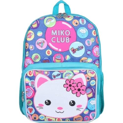 MIKO Printing Water Proof Lovely Kitty Cute Cat Elementary School Bags for GirlStudent Kids Child Large Pink Backpack 5 Class