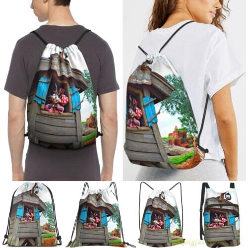 Splash Mountain This Way Women Drawstring Sackpack Gym Bags Men Outdoor Travel Backpacks For Training Fitness Swimming Bag