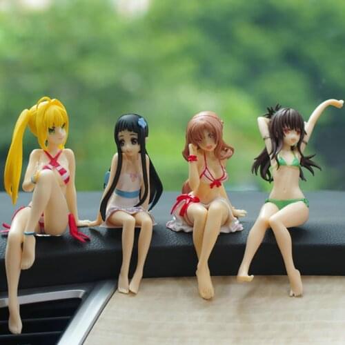 Cute Bikini Girl Car Toys In Car Dashboard Decoration Cartoon Figure Sexy Dolls Car Ornaments Auto Accessories Car Dashboard Toy