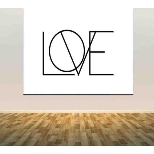 Nordic Geometric Minimalistic Wall Decor Heart Love Canvas Prints Art Poster Love Canvas Painting Bedroom Romantic Wall Decor
