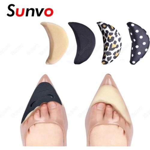 Sunvo Women High Heels Toe Plug Protector for Shoes Anti-Slip Sponge Anti-Pain Forefoot Cushion Pad Insoles Shoe Filler Inserts