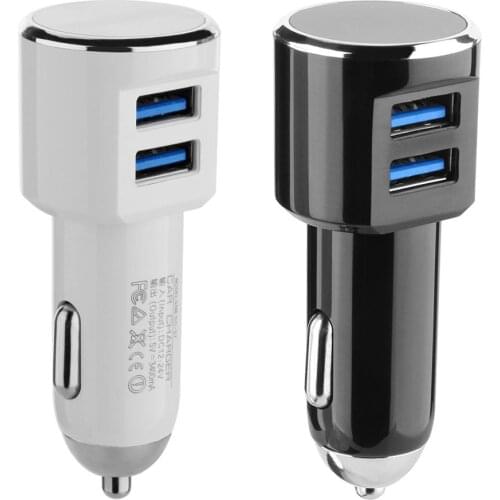 Universal Dual USB Auto Car Charger Digital LED Display 5V 3.4A Phone Fast Charging Adapter for iPhone Samsung Xiaomi