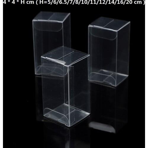 Packing Gift Pvc Box Spuare Clear Wedding Favor Sweet Candy Boxes Chocolate Cake Fruit Toys Model Gift Packaging Plastic Boxes