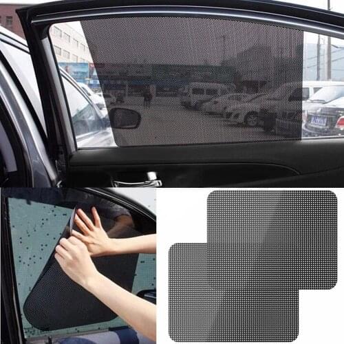 1 Pair Car Rear Window Side Sun Shade Cover Block Static Cling Visor Shield Car Window Sunshade Sticker 38 * 42cm