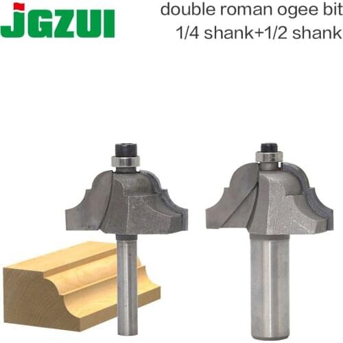 1pcs 1/2" 1/4Shank Router Bits for wood Roman Ogee Router Bit Double Edging Woodworking Tools endmill classical bit cutter