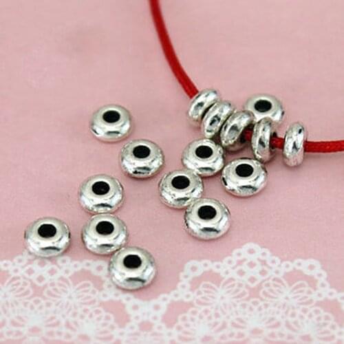 100pcs Simple Alloy Tibetan Spacer Beads Caps For Jewelry Making Spacer Beads Metal Loose Bead Bracelet Necklace DIY Findings
