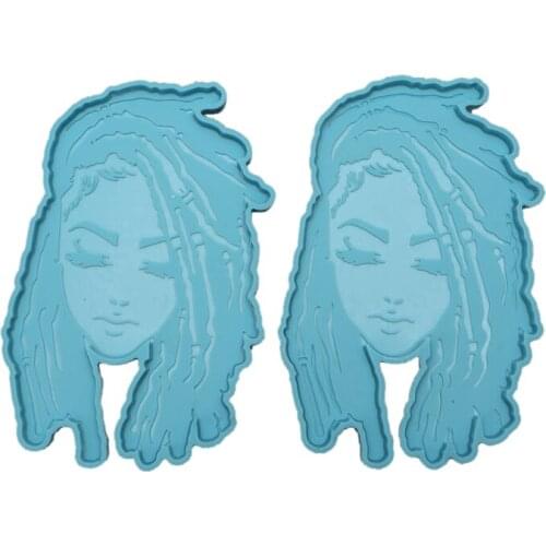 2 Pcs/Set Goddess Coaster Epoxy Resin Mold Tray Cup Mat Casting Silicone Mould DIY Crafts Placemat Home Decorations Tool