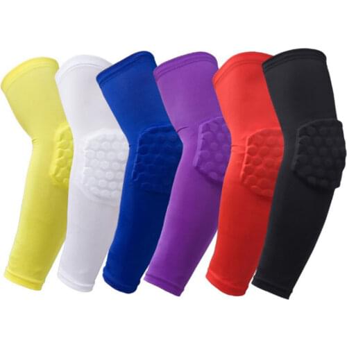 2 PCS Men Women Sports Elbow Padded Basketball Arm Sleeves Honeycomb Arm warmer Arm Protector