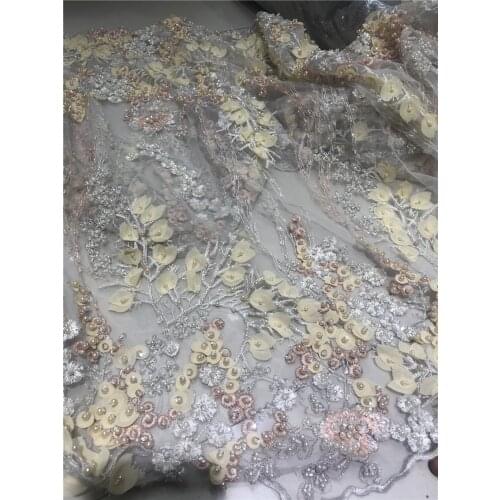 African Net Lace Fabric ZH-2186810 High Quality Elegant Nigerian Wedding Lace Fabrics French Tulle Lace Material