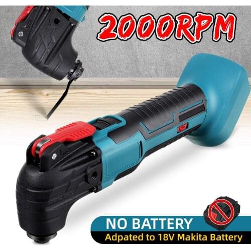 Cordless Oscillating Multi Tool Electric Trimmer Saw Renovation Power Tool Compatible for Makita 18V Battery 20000 RPM