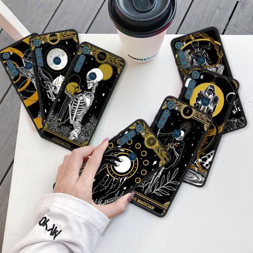 Case for Motorola Moto G9 Play G8 Power Lite One Fusion Plus Hyper G30 G10 Soft G Stylus Phone Coque Fundas Skull Head Tarot