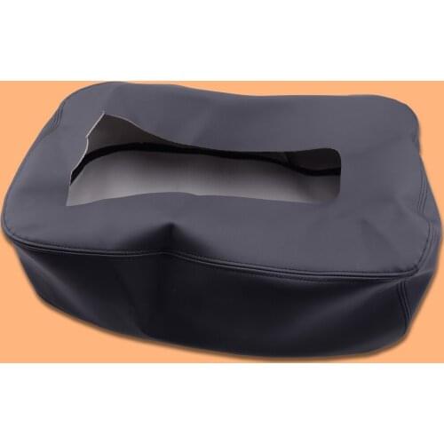 Black Thread Microfiber Leather Console Lid Seat Armrest Top Cover fit for Silverado Suburban Tahoe Sierra 2013 2012 2011-2007