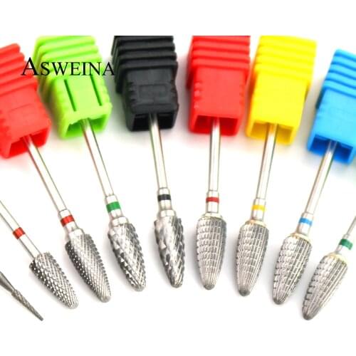 1pcs Milling Cutter For Manicure Nail Drill Bit Carbide Files Electric Rotary Burr Manicure Machine Accessoies Nail Art Tools