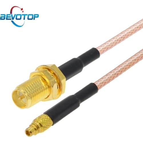 2PCS/lot MMCX Male to SMA Female Bulkhead Jack FPV Antenna Adapter Cable RG316 Pigtail Jumper RF Coaxial Extension Cord