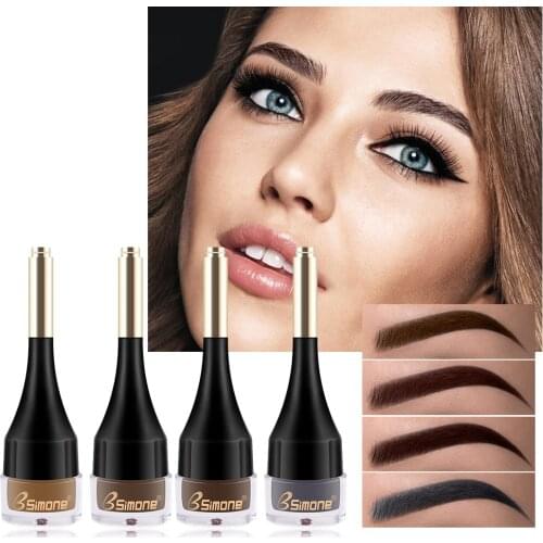 4 Color Eyebrow Cream Enhancers Long-lasting Waterproof Air-cushion Dye Eye Brows Gel Brown Tinted Liquid Eyebrows Tint Makeup