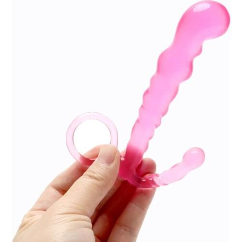 Prostate Massager with Pull Ring Butt Plug Erotic Toys S/M/L Sex Toys for Men Women Anal Plug Colorful Crystal Jewelry