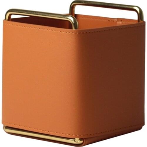 Metal Storage Tray PU Leather Rectangle Jewelry Display Plate Cosmetic Organizer Tea Coffee Tray Desktop Decor