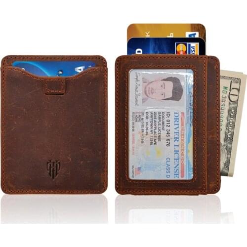 10pcs Groothandel Fashion Mens Slim Mini Leather Credit ID Card Holder Wallet Purse Bag Pouch Book Passport Cover Case Wholesale