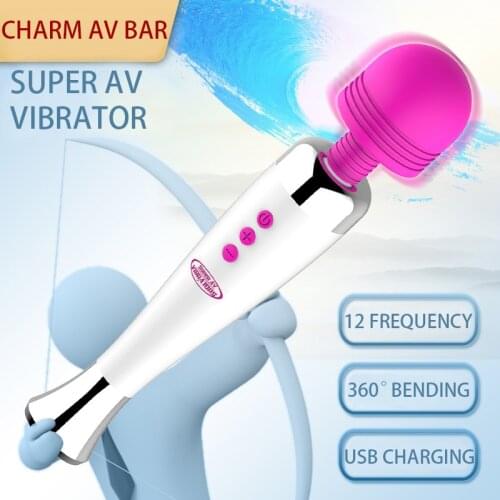 Strong AV Wand Vibrators for Women Masturbator Clitoris Stimulator G Spot Vibrator Erotic Sex Toys for Woman Adults Machine Shop