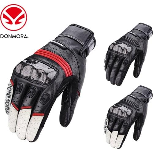 DONMORA Motorcycle Gloves Anti Falling Sheepskin Touch Screen Anti Slip Motorcycle Male and Female Knight Gloves