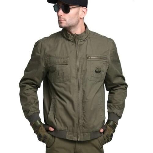 Men Jacket Spring Autumn New Arrival Mens Cotton Casual Double-Faced Jacket Coat Mens Military Outerwear Safari Jackets Male
