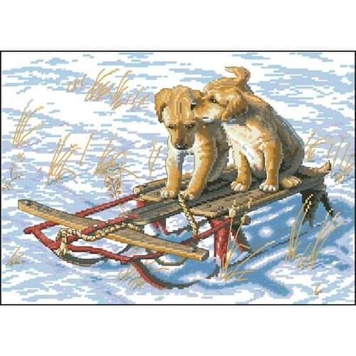 Dim08852Home Fun Cross Stitch Kit Package Greeting Needlework Counted Kits New Style Joy Sunday Kits Embroidery