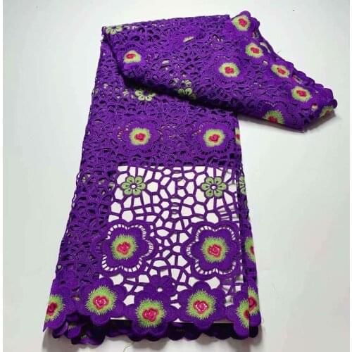 New Arrival French Nigerian Guipure Embroidery Lace 5Yards Cord Lace,Fashion Traditional African Lace Fabric For Dress Material