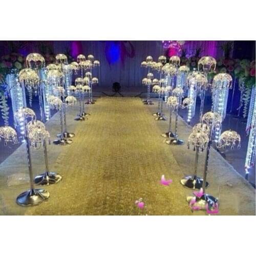 New style sliver color wedding walkway pillar candle holder wedding stage decoration metal stand senyu0075