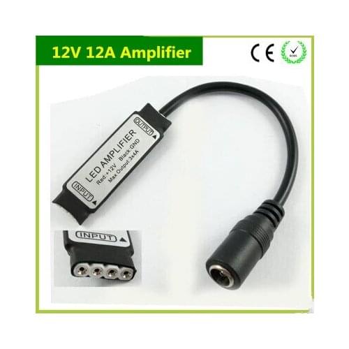 Wholesale 50PCS Black DC 12V 3*4A 12A Mini LED RGB 4pin Amplifier For Led Strip Light