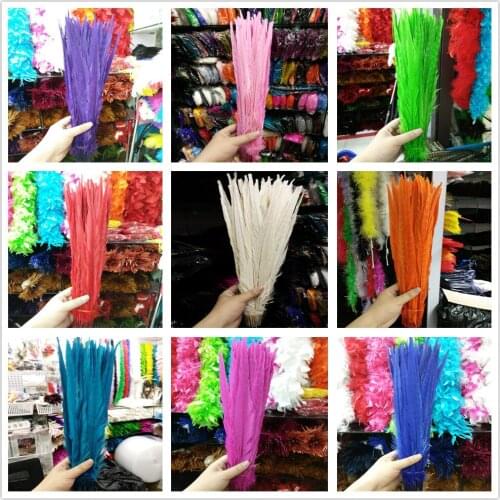 Wholesale High Quality 100 pcs Pretty 10 Color Natural Pheasants Feathers 16-18inches/40-45cm Multipurpose Decoration