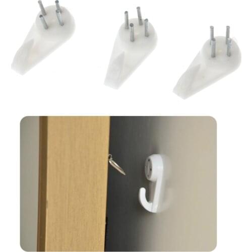 50 Pcs Plastic Invisible Traceless Wall Mount Photo Picture Frame Nail Hook Hanger