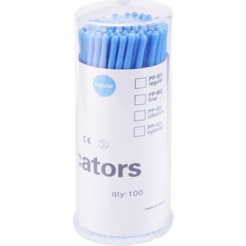 Portable 100pcs Blue Grafting Eyelash Cotton Swab Cleaning Stick Makeup Tools Disposable Cotton Buds Micro Applicators Sticks