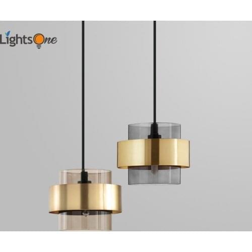 Simple light luxury small pendant lights bedroom bedside restaurant bar counter clothing store Nordic pendant lamp