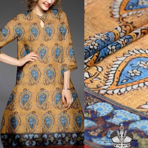 Retro silk linen fabric breathable silk fabric for dress ethnic fabrics natural linen fabric wholesale silk cloth