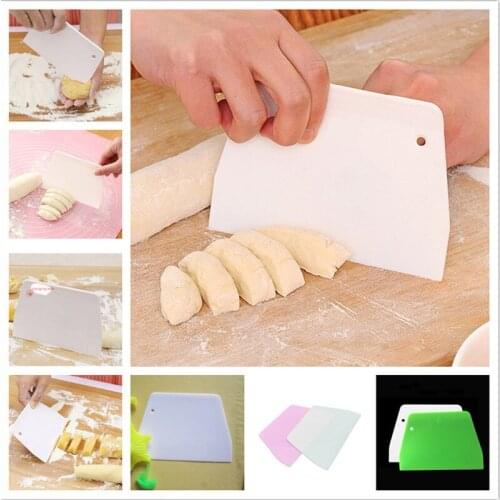 Hot 1pcs Sale Cream Smooth Cake Spatula Baking Pastry Tools Dough Scraper Kitchen Butter Knife Dough Cutter High Quality