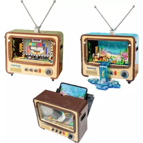 Creative Building Vintage Television Model 71301 Classic Ideas Game Series Block Bricks Play Stations Toys Christmas Kids Gifts